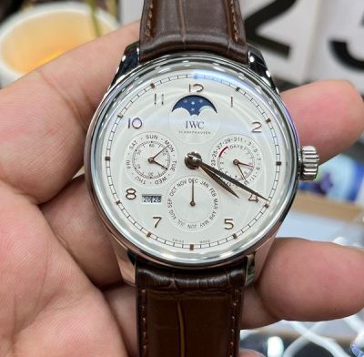 IWC Portugieser Complications Perpetual Calendar Real Picture White Dial Watch